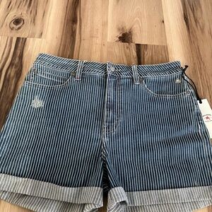 Idyllwind Miranda Lambert Blue White Stripe  Shorts Size 12
